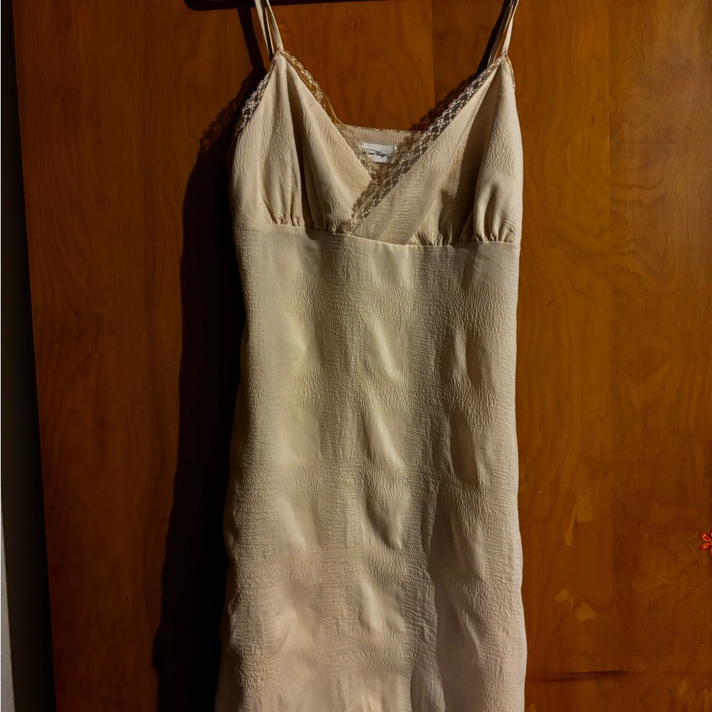 American Vintage Cream V-Neck Slip Dress